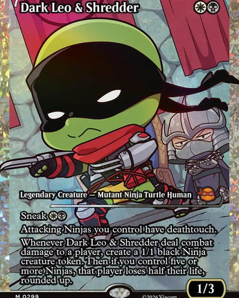 Dark Leo & Shredder (Showcase) (Fracture Foil)