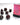 Chessex Dice: Opaque 7-Die RPG Set - Black/Red 