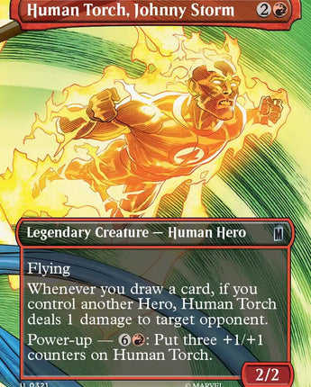 Human Torch, Johnny Storm (Borderless)
