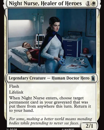 Night Nurse, Healer of Heroes