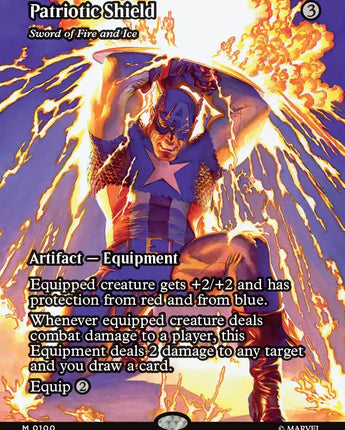 Patriotic Shield - Sword of Fire and Ice (Borderless)