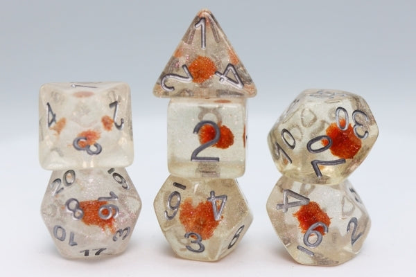 Load image into Gallery viewer, Foam Brain Inclusion Dice RPG Dice Set (7)
