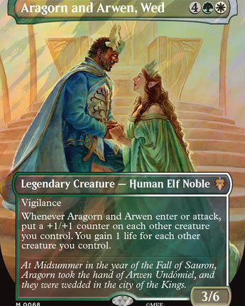Aragorn and Arwen, Wed (Borderless) (Surge Foil)