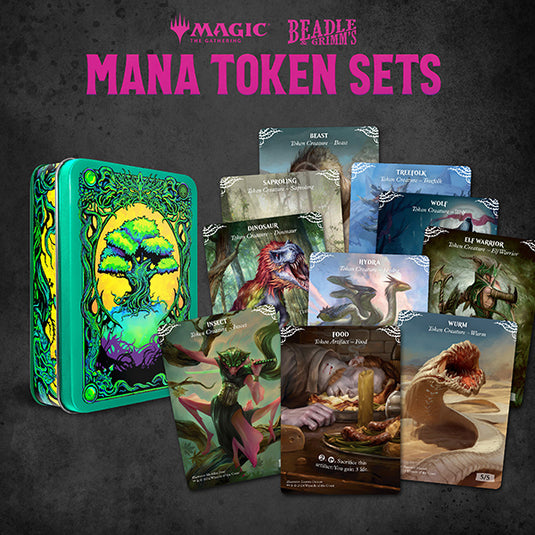 Beadle & Grimms MTG Green Mana Metal Token Set