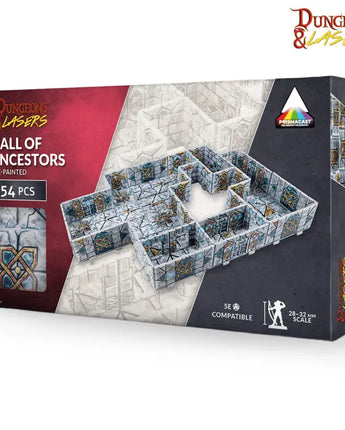 Dungeons & Lasers: Hall of Ancestors Pre-Painted Walls & Terrain 28-32mm (54pcs) 