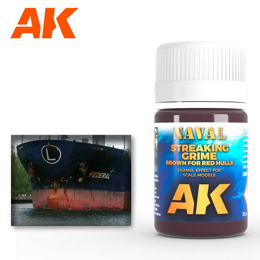 Naval Streaking Grime Brown for Red Hulls Enamel Effects 35ml 