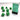 Chessex Dice: Opaque 7-Die RPG Set - Green/White 