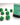 Chessex Dice: Opaque 7-Die RPG Set - Green/White 