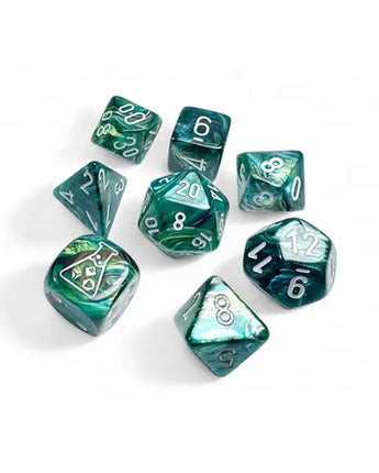 Chessex Dice: Lab Dice Series 9 (7-die) RPG Set - Lustrous Neptune/grey 