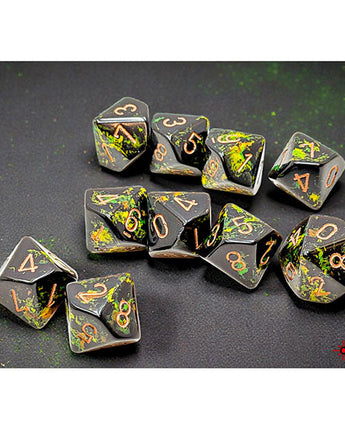 Chessex Dice: 10d10 Brush Dice: Deep Forest 