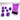 Chessex Dice: Opaque 7-Die RPG Set - Purple/White 