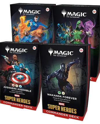 (Presale 5-25) Marvel Super Heroes Commander Deck Display (4 Decks) 