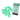 Chessex Dice: Luminary 16mm D6 (12) - Light Green/Gold 