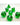 Chessex Dice: Mini 7-Die RPG Set - Translucent: Green/White 