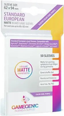 Gamegenic Standard European Board Game Sleeves - Matte