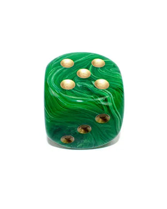 Chessex Vortex 50mm Dice - Green/Gold 