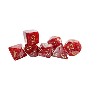 Chessex Mega-Hedrals 7-Die Set - Ruby/Gold 