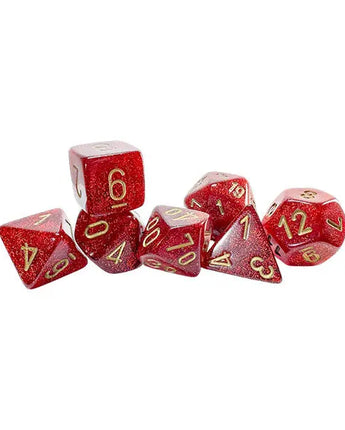 Chessex Mega-Hedrals 7-Die Set - Ruby/Gold 
