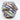 Foam Brain Metal Dice: Silver With Rainbow Mica - 35mm Metal Dice 