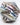 Foam Brain Metal Dice: Silver With Rainbow Mica - 35mm Metal Dice 