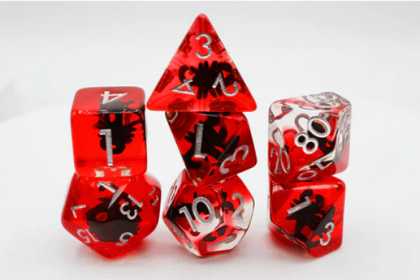 Load image into Gallery viewer, Foam Brain Inclusion Dice RPG Dice Set (7)
