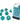 Chessex Dice: Luminary 7-Die RPG Set - Teal/Gold 