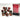 Chessex Dice: Gemini 16mm D6 (12) - Black-Red/Gold 