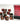 Chessex Dice: Gemini 16mm D6 (12) - Black-Red/Gold 