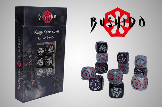 Bushido Shadow Wind Clan: faction dice set