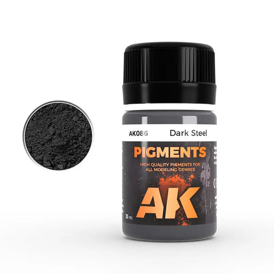 AK Interactive Dark Steel Pigment 35ml Bottle 