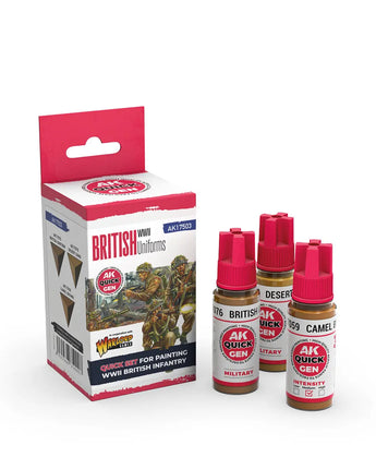 Quick Gen Contrast: British WWII Uniforms (3 Colors) Set