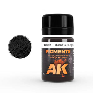 AK Interactive Air Series: Burnt Jet Engine Pigment 35ml Bottle 