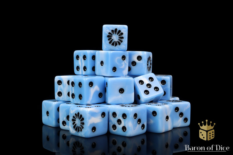 Load image into Gallery viewer, Fanged Maw Dice - Blue Frost
