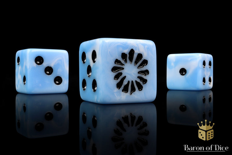 Load image into Gallery viewer, Fanged Maw Dice - Blue Frost
