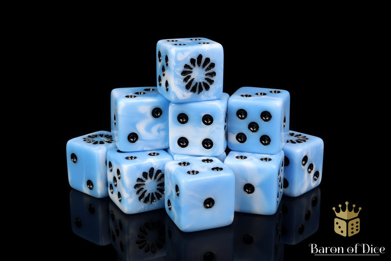 Load image into Gallery viewer, Fanged Maw Dice - Blue Frost
