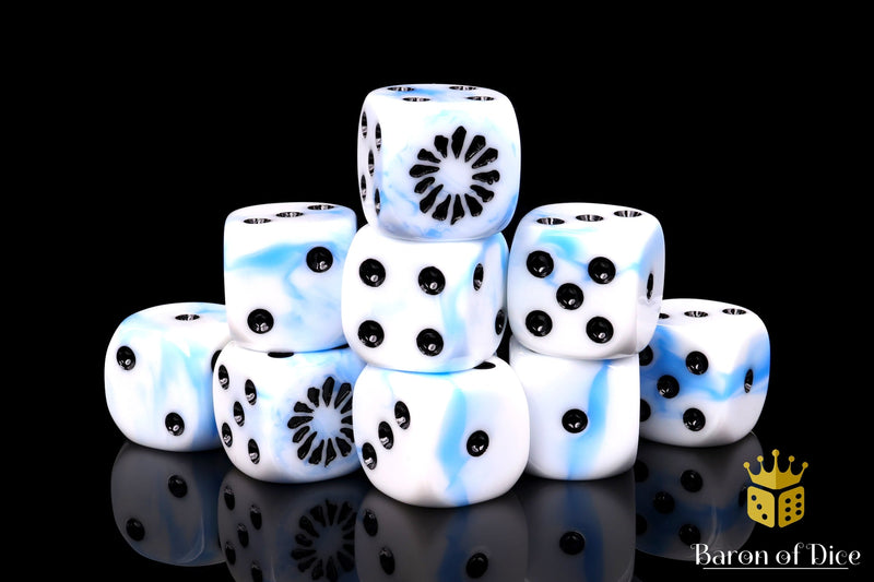 Load image into Gallery viewer, Fanged Maw Dice - White Ice
