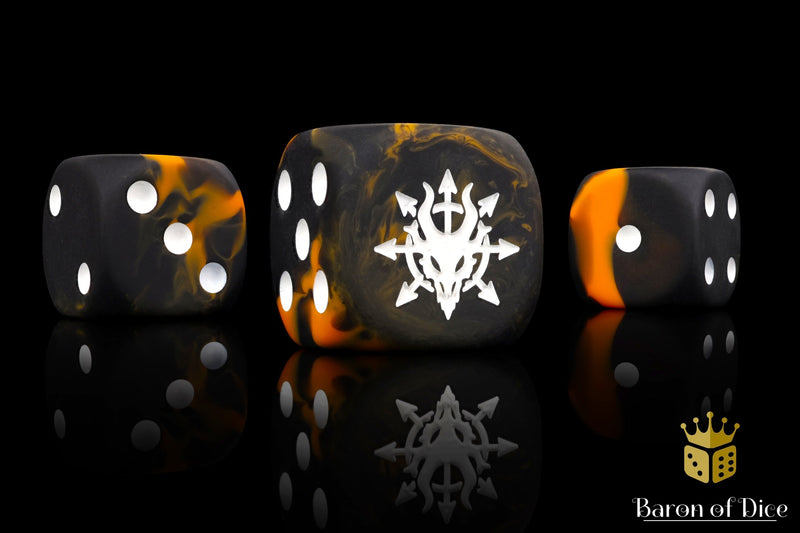 Load image into Gallery viewer, Devil Dragon Dice - Black Lava
