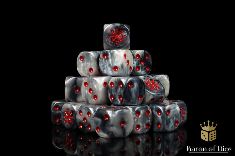 Load image into Gallery viewer, Chaos Demon Dice - Red Star
