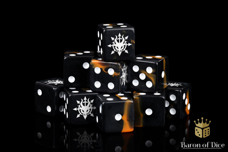 Load image into Gallery viewer, Devil Dragon Dice - Black Lava
