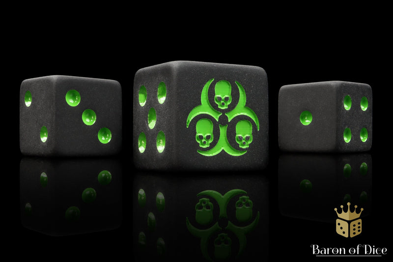 Load image into Gallery viewer, Black Plague Dice
