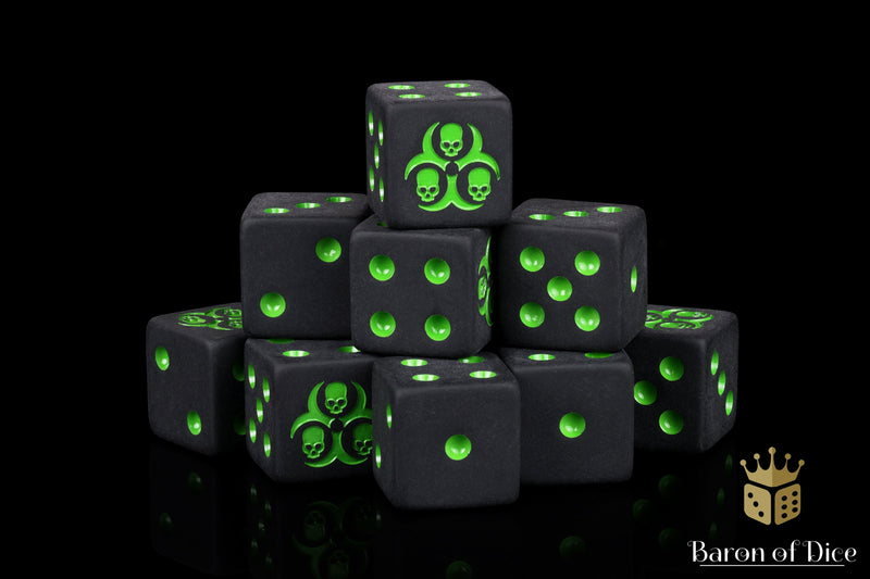 Load image into Gallery viewer, Black Plague Dice
