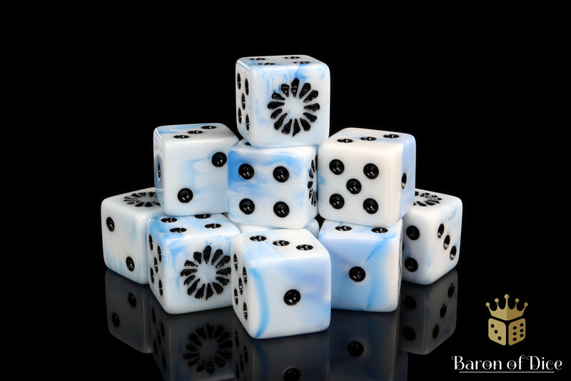 Load image into Gallery viewer, Fanged Maw Dice - White Ice
