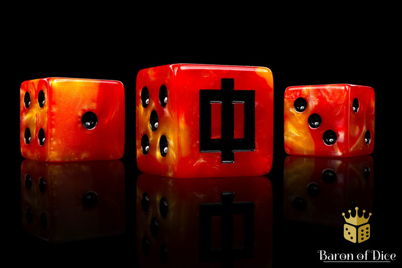 Load image into Gallery viewer, Dwarven Fyre Rune Dice
