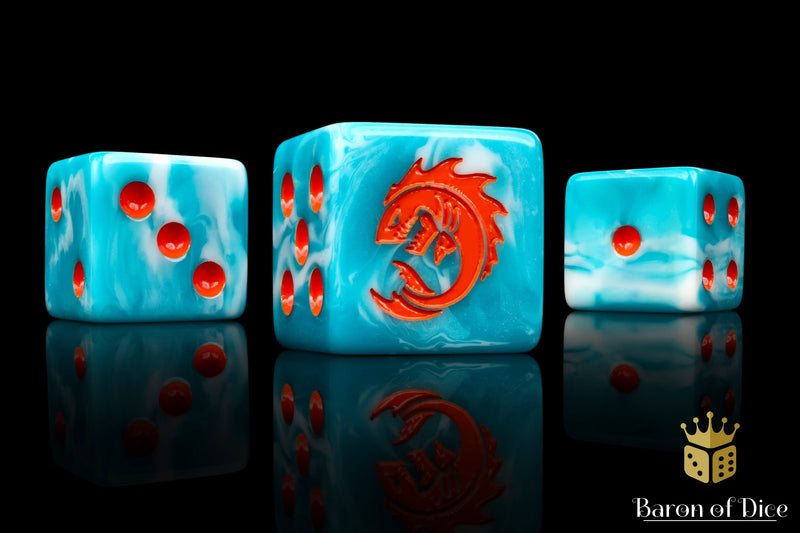 Load image into Gallery viewer, Sea Monsters Dice - Orange
