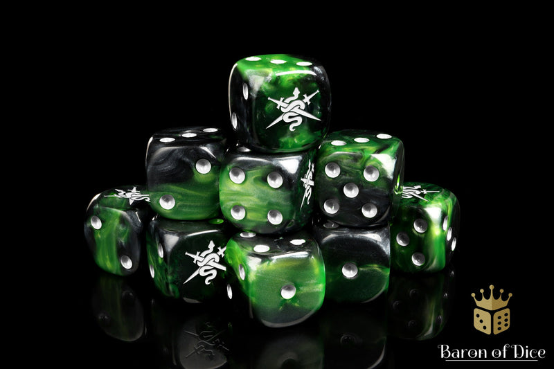 Load image into Gallery viewer, Shadow Vipers Dice - Warp Touched
