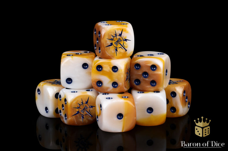 Load image into Gallery viewer, Lightning Hammer Dice - Golden Hues
