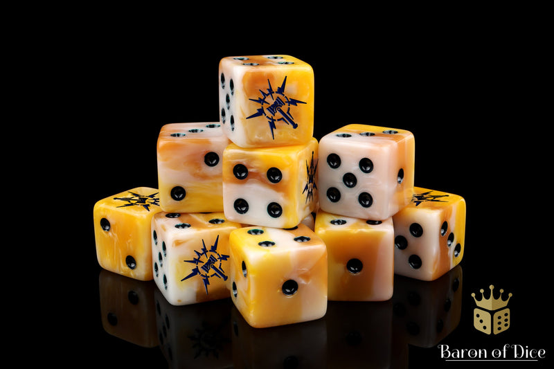 Load image into Gallery viewer, Lightning Hammer Dice - Golden Hues
