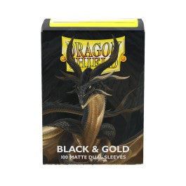 Dragon Shield 100ct Dual Matte - Black & Gold 