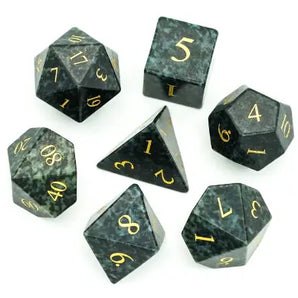 Algal Gemstone - Engraved with Gold 