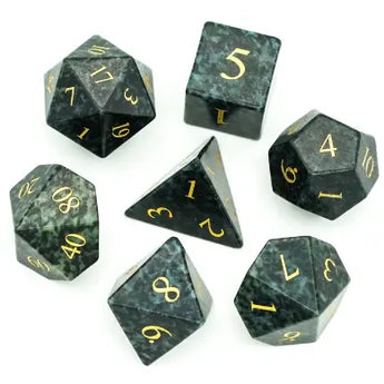 Algal Gemstone - Engraved with Gold 